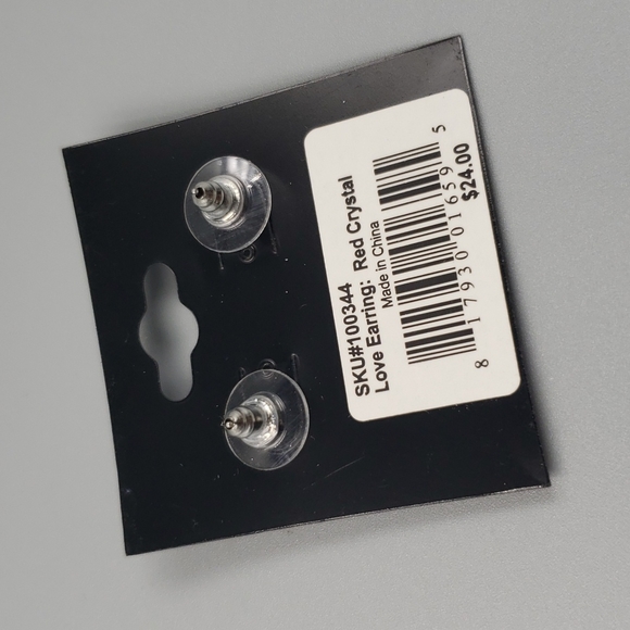 #Love Earring : Red Crystal - Picture 3 of 3